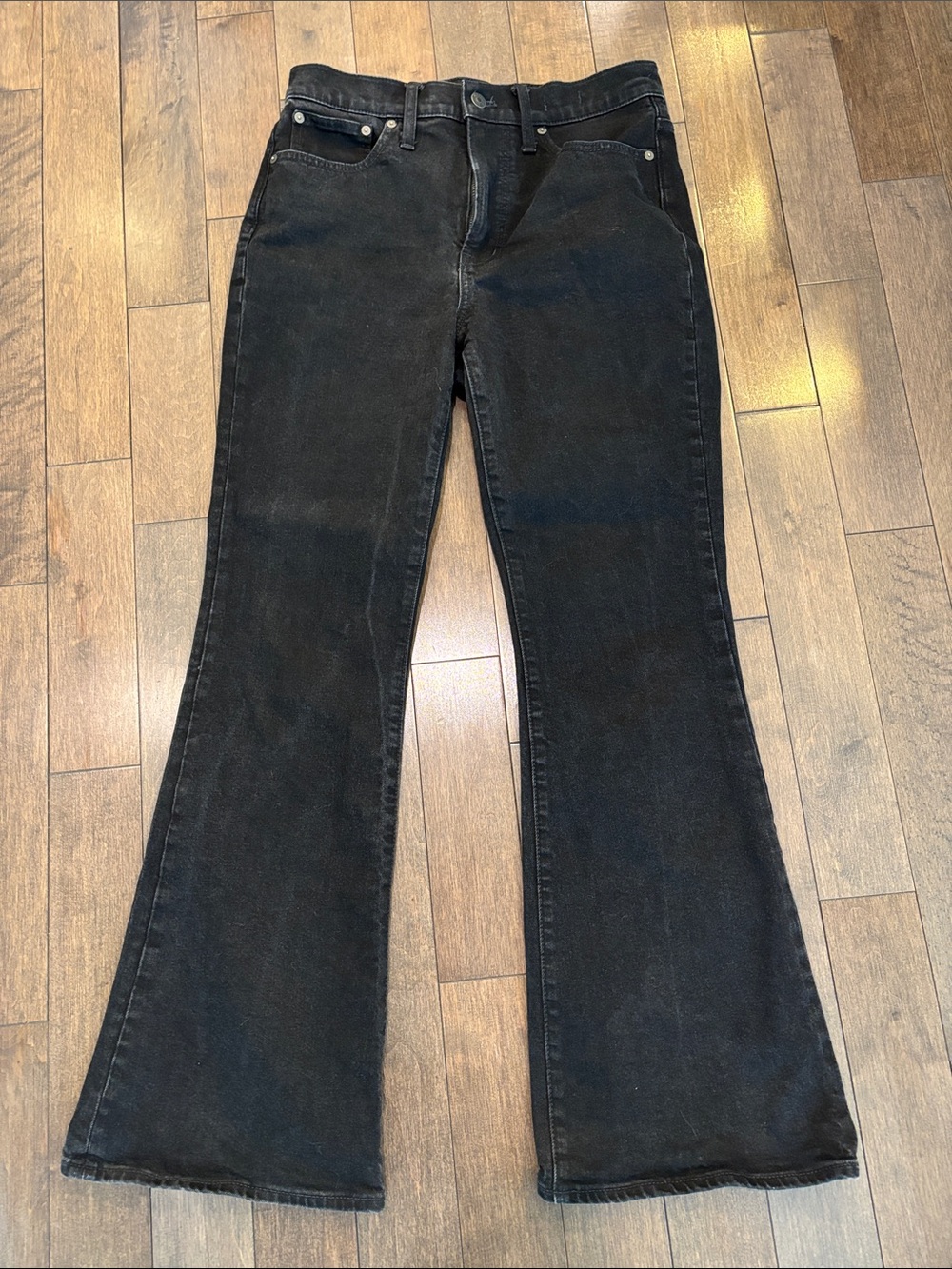 Madewell Black Flare Wide-Leg Jeans
